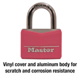 Master Lock 1-5/16 in. H X 1/2 in. W X 1-9/16 in. L Vinyl Covered Steel Double Locking Covered Padlo