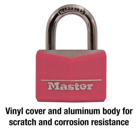 Master Lock 1-5/16 in. H X 1/2 in. W X 1-9/16 in. L Vinyl Covered Steel Double Locking Covered Padlo