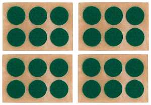 ProSource PH-122294-PS Furniture Pad, Felt Cloth, Green, 5/8 in Dia, 1/16 in Thick, Round
