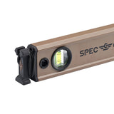 Spec Ops SPEC-LEVEL24 Box Beam Level, 24 in L, 3-Vial, Aluminum, Black/Flat Dark Earth
