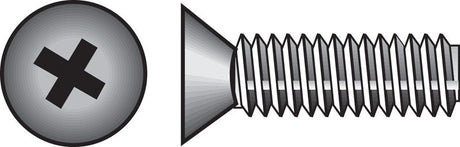 HILLMAN No. 6-32 Ga. X 1-1/2 in. L Phillips Flat Head Stainless Steel Machine Screws 100 pk