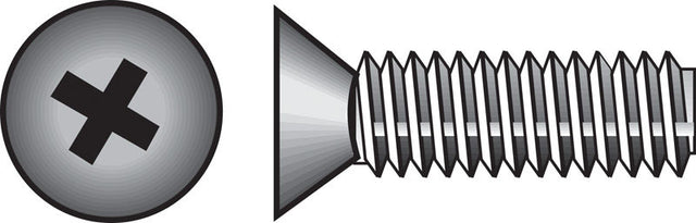 HILLMAN No. 6-32 Ga. X 1-1/2 in. L Phillips Flat Head Stainless Steel Machine Screws 100 pk