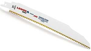 Lenox Gold 21090966GR Reciprocating Saw Blade, 7/8 in W, 9 in L, 6 TPI, HSS Cutting Edge