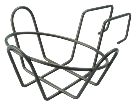 Landscapers Select GB-4326 Round Planter Holder with Hanger, Steel, Black, Powder-Coated