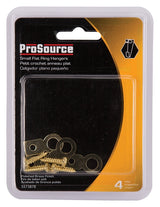 ProSource PH-122225-PS Frame Hanger, 6.5 lb, Steel, Polished Brass, Brass, Flush Mounting