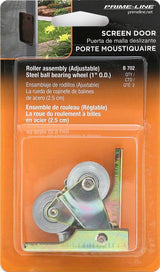 Prime-Line B 702 Sliding Screen Door Roller, 1 in Dia Roller, 1/4 in W Roller, Steel