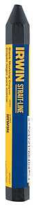 Irwin STRAIT-LINE 66404 Permanent Lumber Crayon, Black, 1/2 in Dia, 4-1/2 in L, Pack of 12