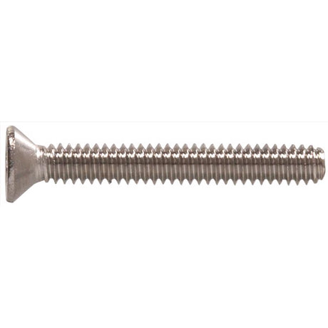 HILLMAN No. 8-32 Ga. X 1-1/4 in. L Phillips Flat Head Stainless Steel Machine Screws 100 pk