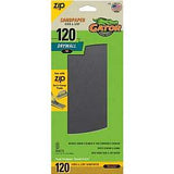 Gator Zip 7158 Sanding Sheet, 10-1/2 in L, 4-1/2 in W, 120 Grit, Fine, Silicon Carbide Abrasive
