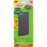 Gator Zip 7158 Sanding Sheet, 10-1/2 in L, 4-1/2 in W, 120 Grit, Fine, Silicon Carbide Abrasive