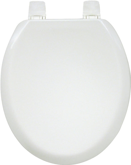 Bemis 5000-000 Toilet Seat, Wood, White, Adjustable Hinge