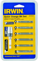 Irwin 3057003DS Bit Set, 7-Piece, Quick Change, Metal