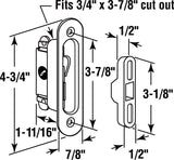 Prime-Line Wood Tone Aluminum Indoor and Outdoor Door Lock Keeper