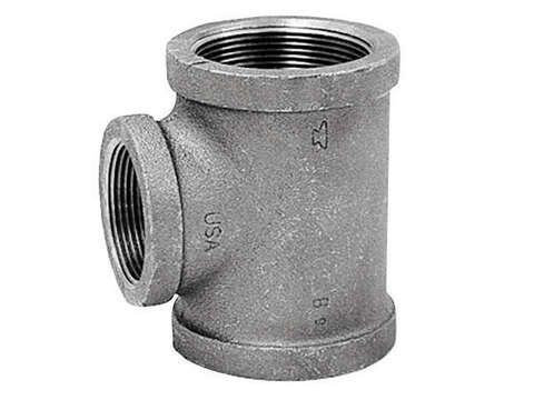 Anvil 1 in. FPT X 1 in. D FPT 1/2 in. D FPT Black Malleable Iron Reducing Tee
