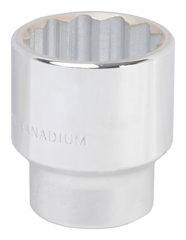 Vulcan MT-SS6054 Drive Socket, 1-11/16 in Socket, 3/4 in Drive, 12-Point, Chrome Vanadium Steel, Chrome