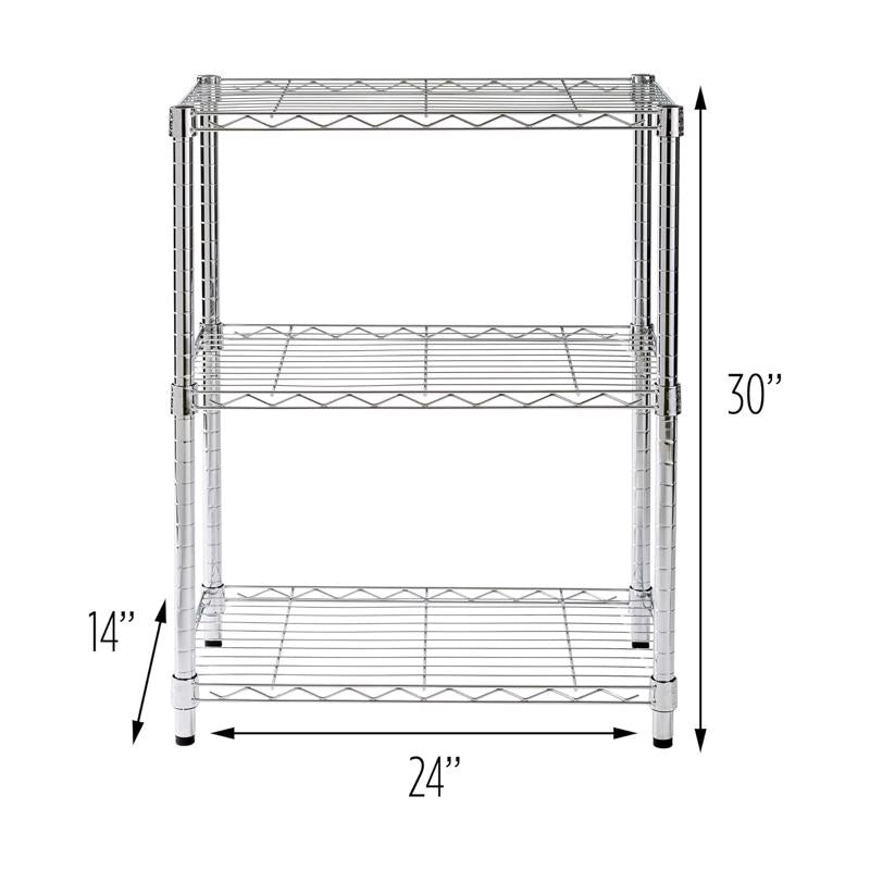 Honey-Can-Do 30 in. H X 24 in. W X 14 in. D Steel Shelving Unit