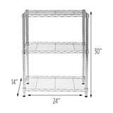 Honey-Can-Do 30 in. H X 24 in. W X 14 in. D Steel Shelving Unit