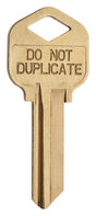 Kwikset House/Office Key Blank Single For Control Deadbolts Gold, Pack of 10