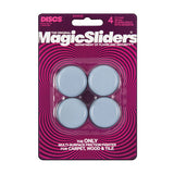 Magic Sliders Gray 1-1/2 in. Adhesive Plastic Sliding Discs 4 pk