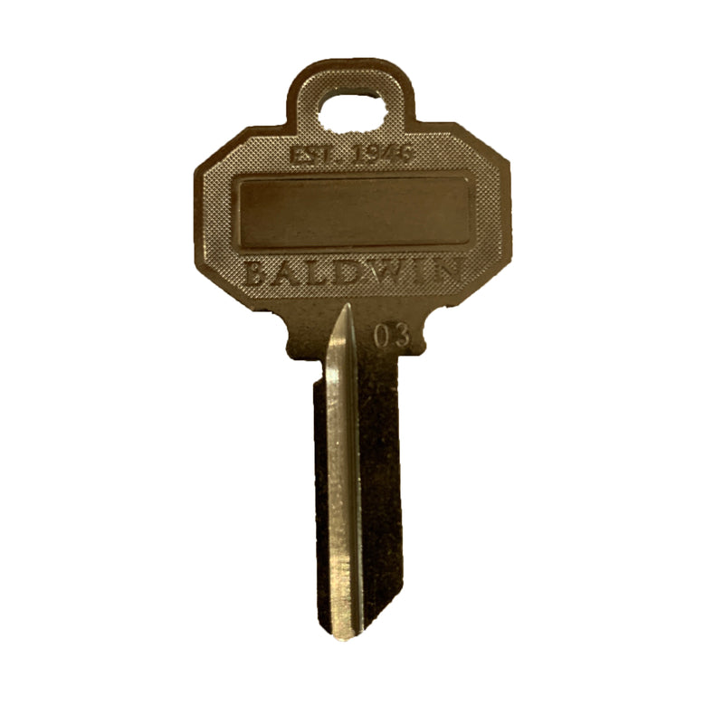 Baldwin House/Office Key Blank C-Keyway Single Gold, Pack of 50