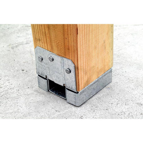 Simpson Strong-Tie ZMax 3.13 in. H X 5.5 in. W 14 Ga. Galvanized Steel Post Base, Pack of 10