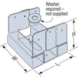 Simpson Strong-Tie ZMax 3.13 in. H X 5.5 in. W 14 Ga. Galvanized Steel Post Base, Pack of 10