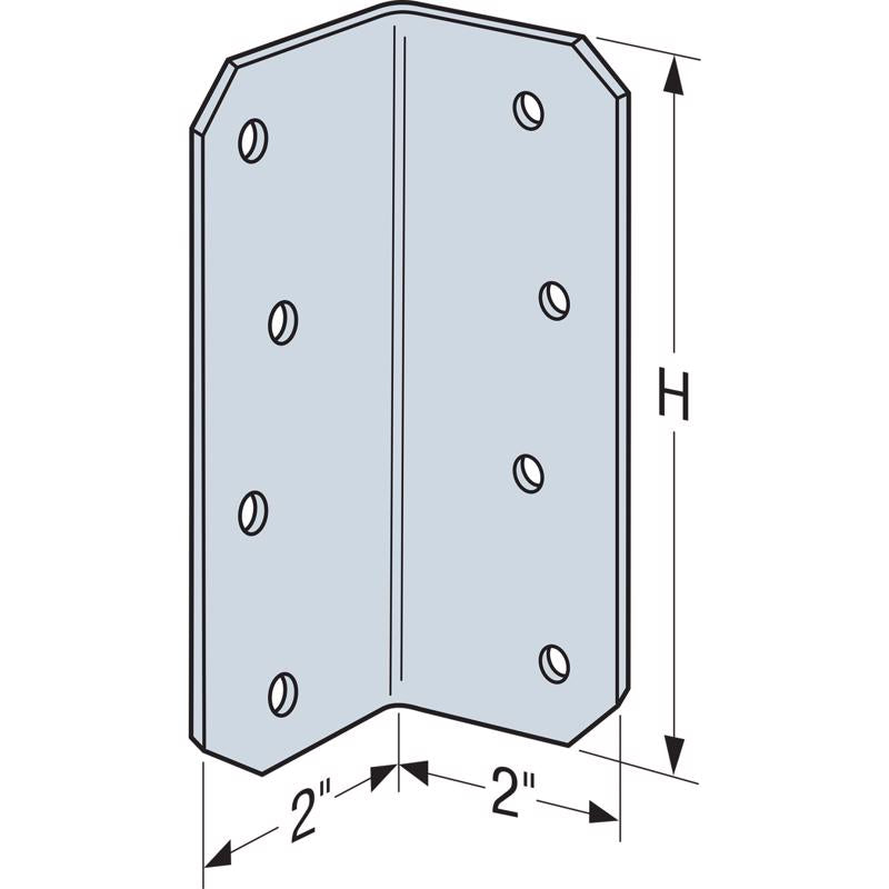 Simpson Strong-Tie 2 in. W X 6 in. L Galvanized Steel Medium L-Angle