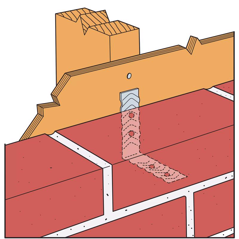 Simpson Strong-Tie 0.38 in. H X 6.69 in. W 22 speed Galvanized Steel Brick Tie