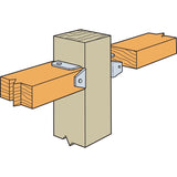 Simpson Strong-Tie ZMAX Silver Steel Fence Bracket 20 Ga. 3.412 in. L
