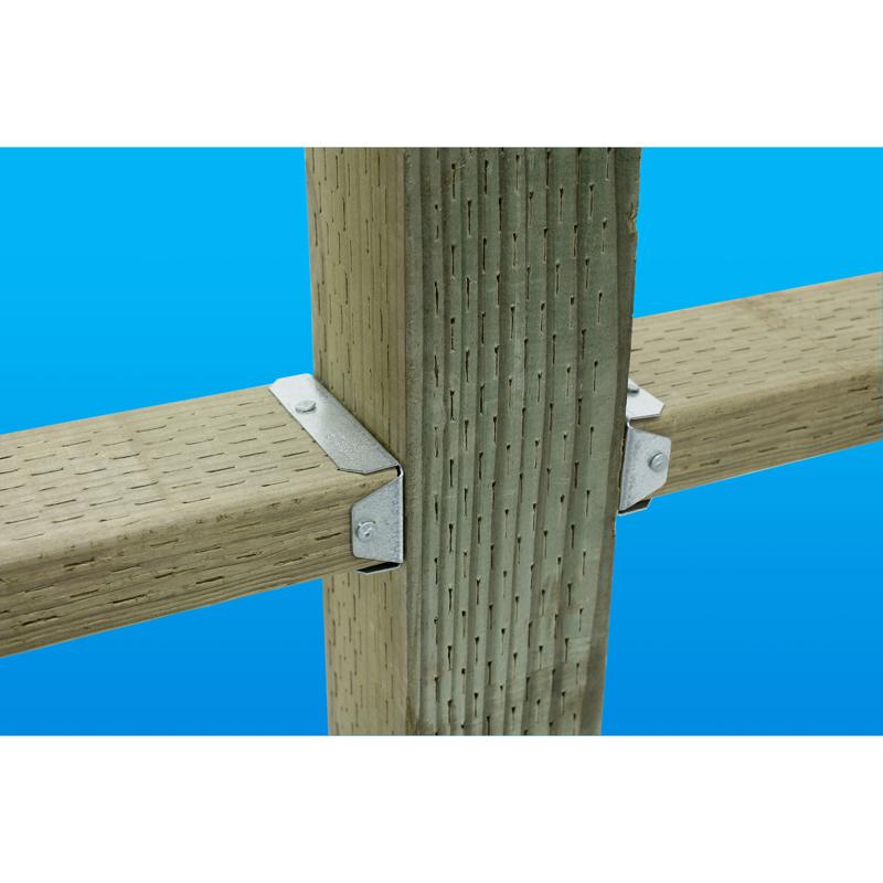 Simpson Strong-Tie ZMAX Silver Steel Fence Bracket 20 Ga. 3.412 in. L