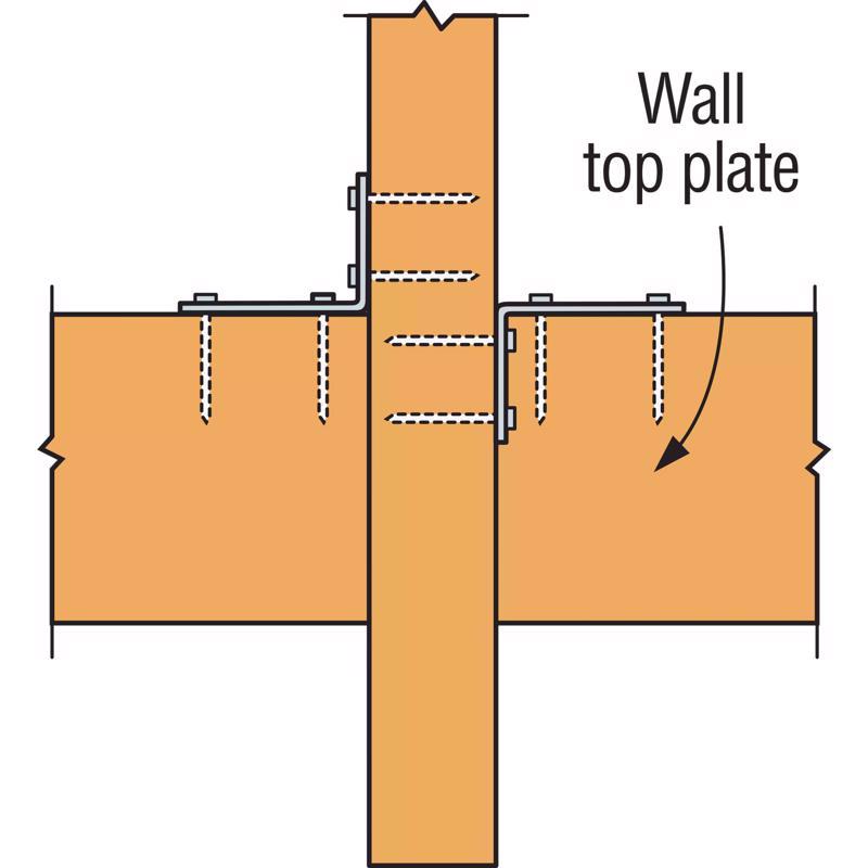 Simpson Strong-Tie 6 in. H X 1.69 in. W 18 Ga. Galvanized Steel Hurricane Tie