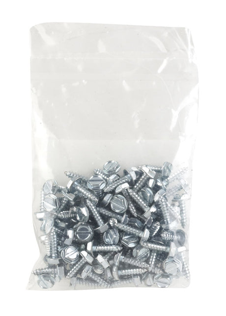HILLMAN No. 6 X 1/2 in. L Slotted Hex Head Sheet Metal Screws 100 pk