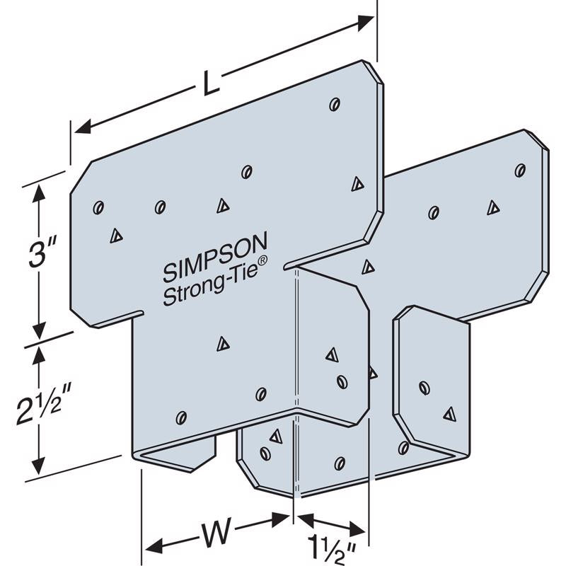 Simpson Strong-Tie ZMax 6.5 in. H X 5.5 in. W 18 Ga. Steel End Post Cap