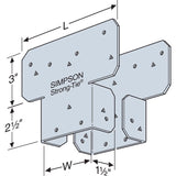 Simpson Strong-Tie ZMax 6.5 in. H X 5.5 in. W 18 Ga. Steel End Post Cap