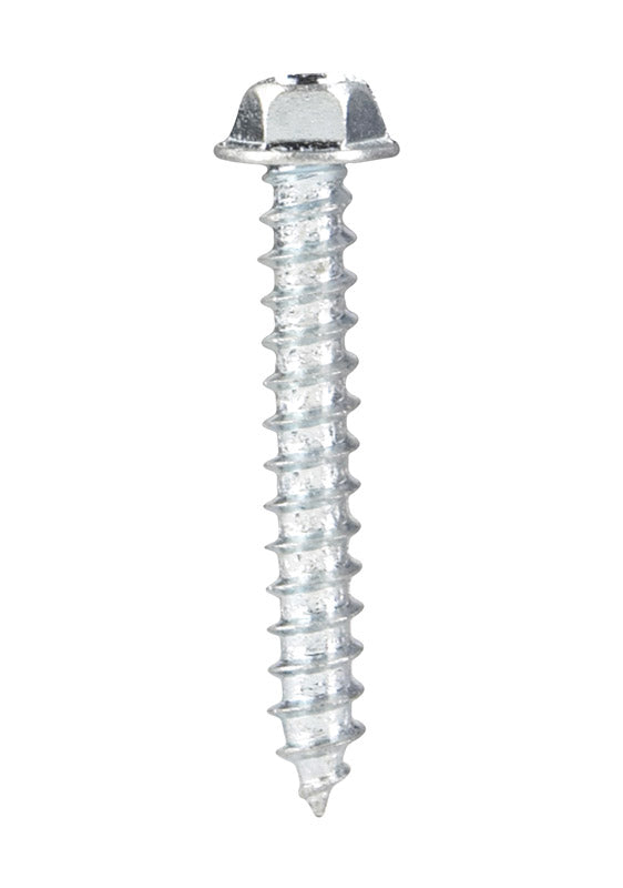 HILLMAN No. 12 X 1-1/2 in. L Slotted Hex Head Sheet Metal Screws 100 pk