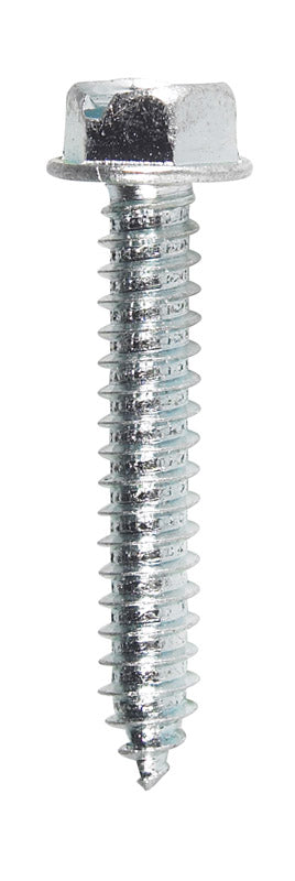 HILLMAN No. 14 X 1-1/2 in. L Slotted Hex Washer Head Sheet Metal Screws 100 pk