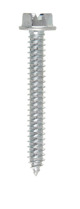 HILLMAN No. 14 X 2 in. L Slotted Hex Head Sheet Metal Screws 100 pk