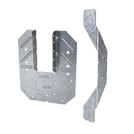 Simpson Strong-Tie 6.25 in. H X 5 in. W 18 Ga. Galvanized Steel Hurricane Tie, Pack of 50