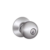 Schlage Orbit Satin Chrome Entry Door Knob 1-3/4 in.