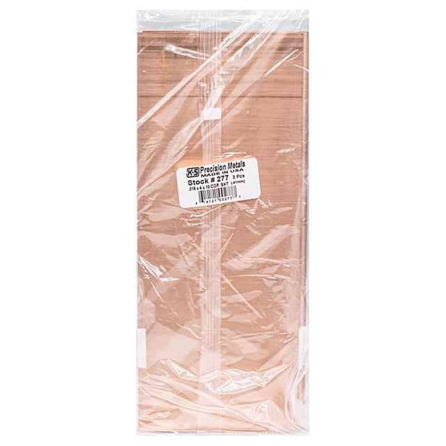 K&S 0.016 in. X 4 in. W X 10 in. L Copper Sheet Metal, Pack of 3
