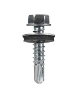 HILLMAN No. 12-14 X 1 in. L Hex Hex Head Self-Drilling Screws 100 pk