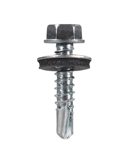 HILLMAN No. 12-14 X 1 in. L Hex Hex Head Self-Drilling Screws 100 pk