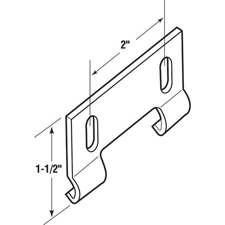 Prime-Line M 6191 Bottom Hook Guide, Plastic, Gray, For: Keystone Shower/Tub Door Enclosures