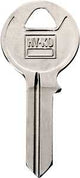 Hy-Ko 11010AMH1 Key Blank, Brass, Nickel, For: American Cabinet, House Locks and Padlocks, AMH1 Key Number, Pack of 10