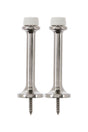 Ace Metal Satin Nickel Silver Rigid Door Stop Mounts to door and wall 1/8 in., Pack of 5