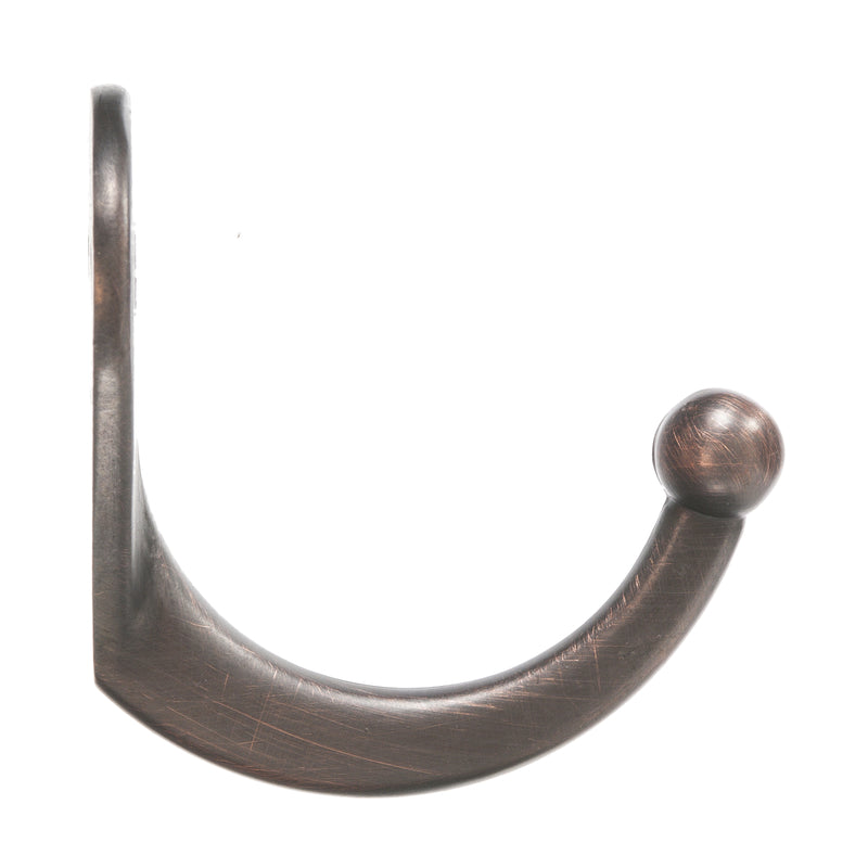 Ace 1-9/16 in. L Oil Rubbed Bronze Brown Metal Small Garment Hook 2 pk, Pack of 5