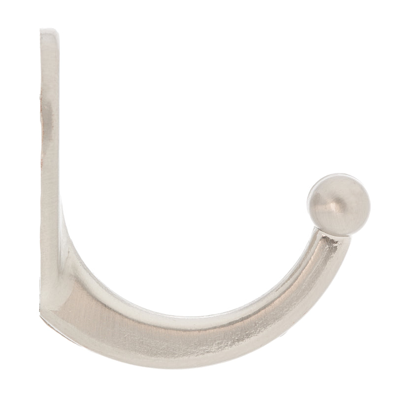 Ace 1-3/4 in. L Satin Nickel Silver Metal Small Garment Hook 2 pk, Pack of 5