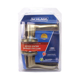 Schlage Flair Satin Nickel Entry Door Knob 1-3/4 in.
