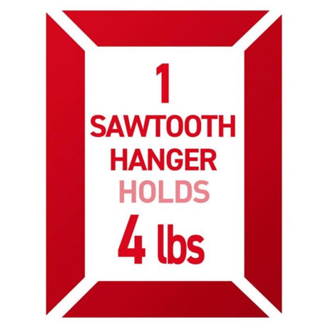 3M Command White Sawtooth Picture Hanger 4 lb 3 pk, Pack of 4