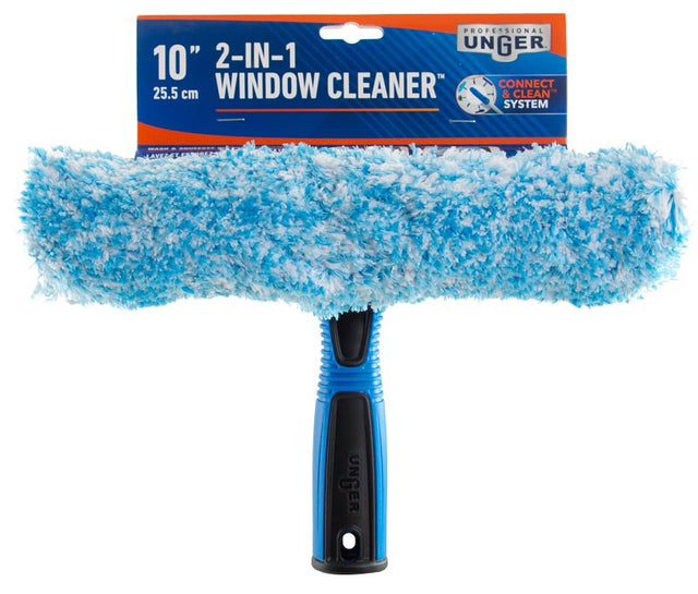 Unger Professional 981620 2-in-1 Window Cleaner, 10 in L Head, Plastic Head, 3.54 in L